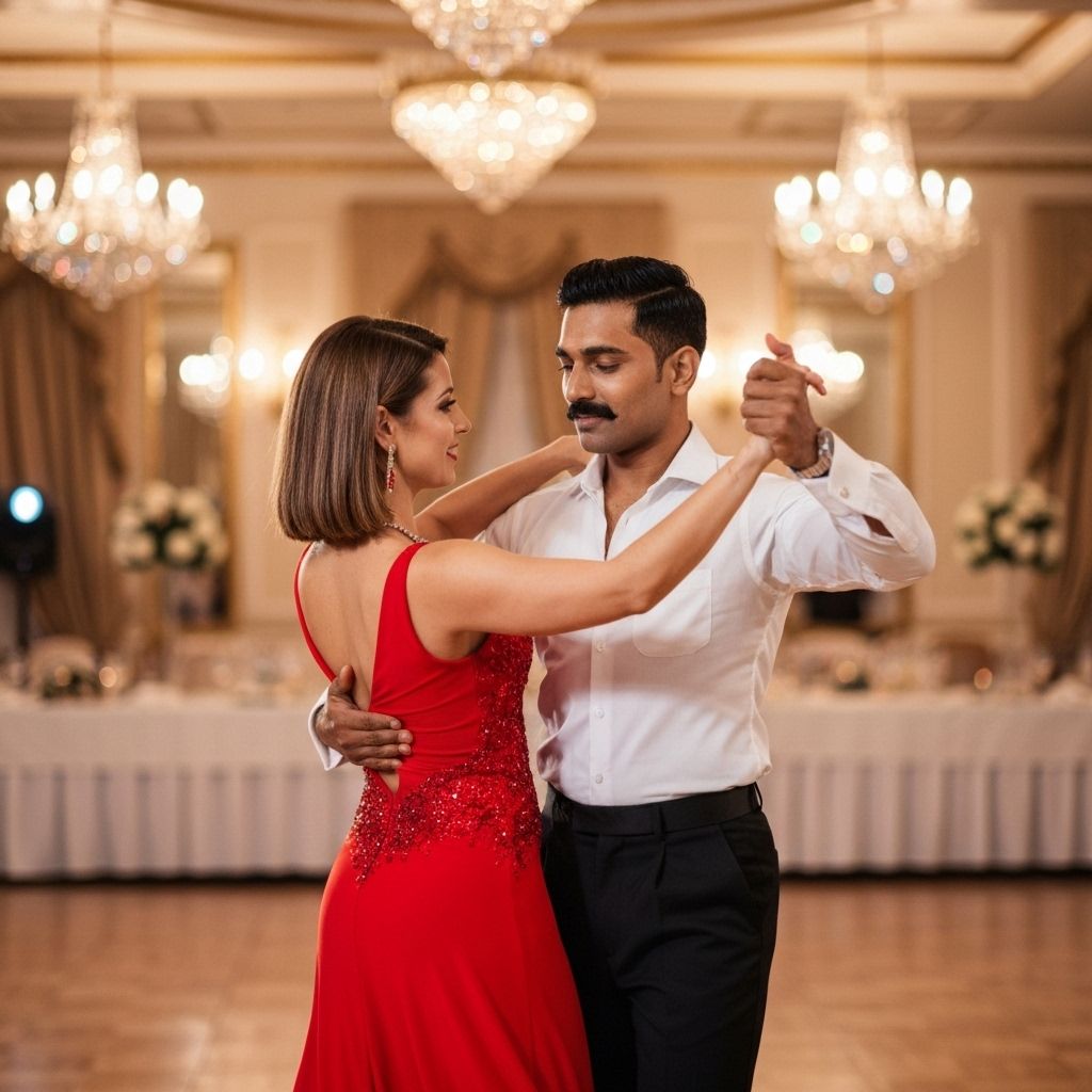 スクエアルンバを踊るカップル