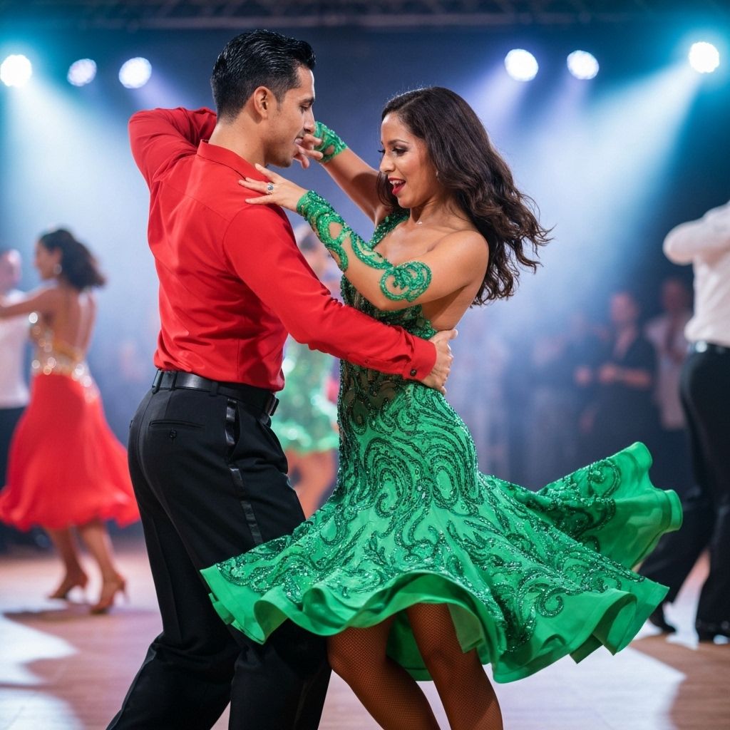 チャチャチャを踊るカップル